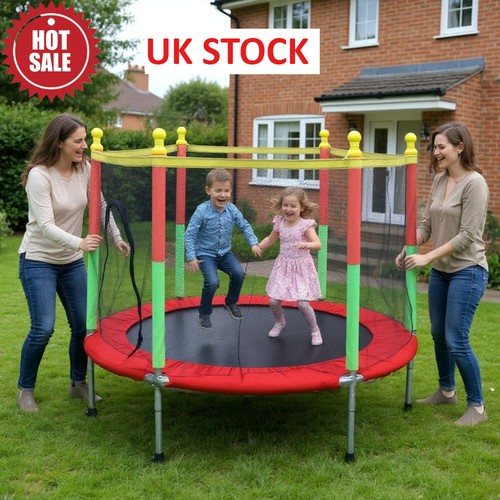 5ft kid trampoline safety - trampoline, w/