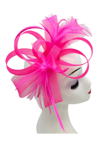 Feather looped fascinator - feather,