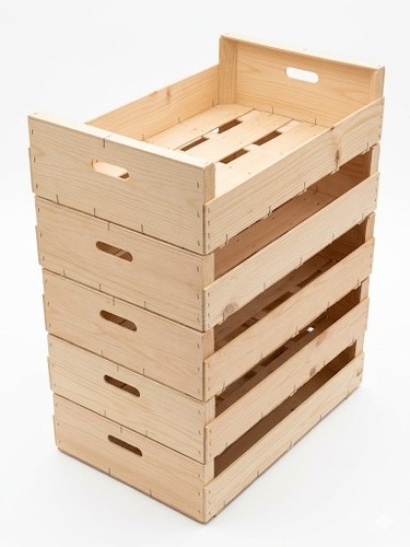 Large wooden apple crates - 3,