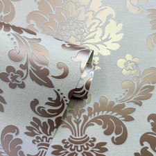 QUARTZ DAMASK WALLPAPER ROSE