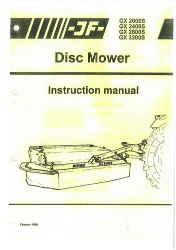 Disc mower gx2000s gx2400s - jf,
