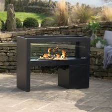 Black Fire Pit Table Garden