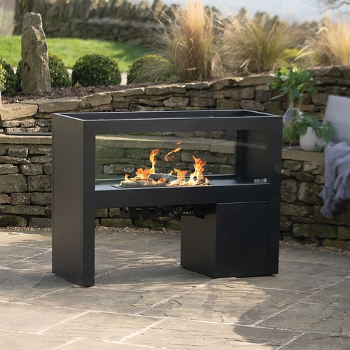 Black fire pit - black, garden