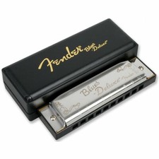 Harmonica G, Fender Blues Deluxe Diatonic 10-hole Harmonica with Case