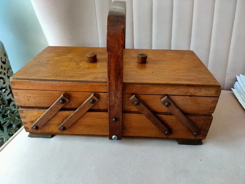 Vintage wooden accordion - wooden,
