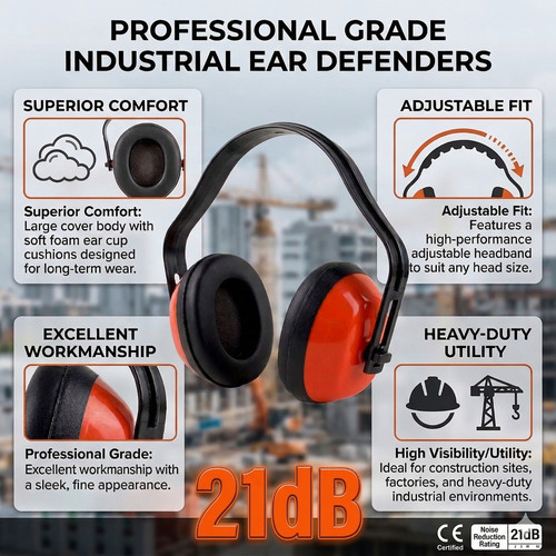 Yellow folding ear defenders - yellow, |