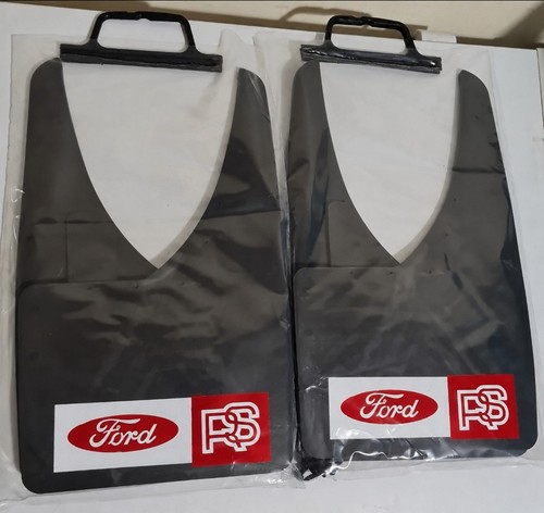 Ford red white mudflaps - rs,