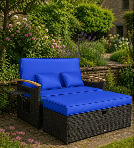 Rattan garden daybed outdoor - rattan,