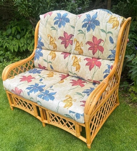 Cane sofa settee - sofa, bamboo