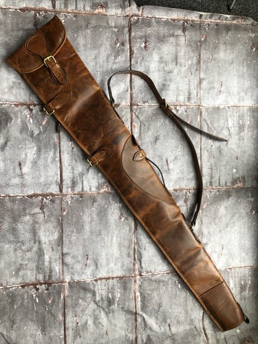 Leather gun slip case - leather,