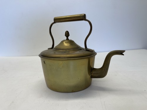 Vintage 1950s brass kettle - vintage,