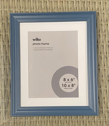 Wilko photo frame - vintage, blue