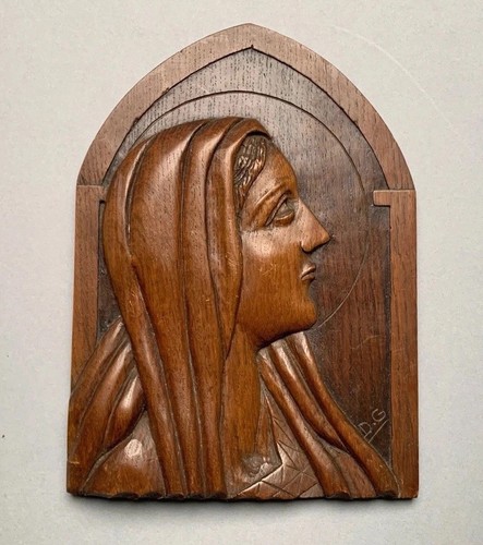 Wooden carved virgin mary - virgin,