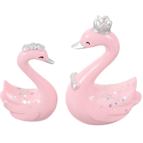 2pcs resin swan decoration - 2pcs,