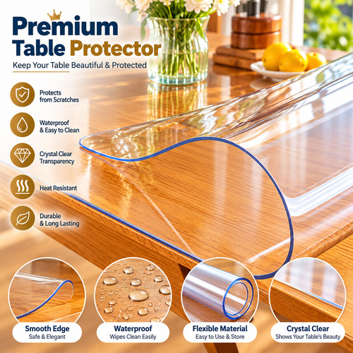 Clear pvc table cover - clear,
