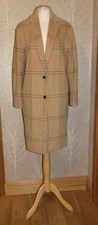 VINTAGE ALL SAINTS “ANYA” OVERSIZE CAMEL PLAID  COAT M