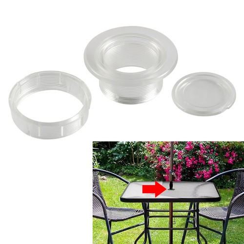 New clear table umbrella - table, hole