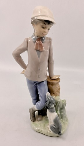 Lladro nao boy with puppy - puppy, sh2