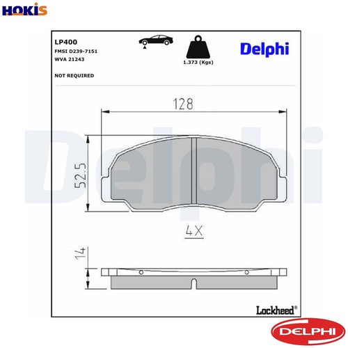 Brake pad set - brake, lp400