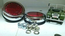 Massey MF Reflectors 35 30 135 Tractor Lucas OEM RER25 Chrome Red Rear x2