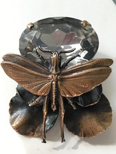 Absolutely Stunning ERMANI BULATTI Vintage Art Deco Sculpted Clip-On Earrings