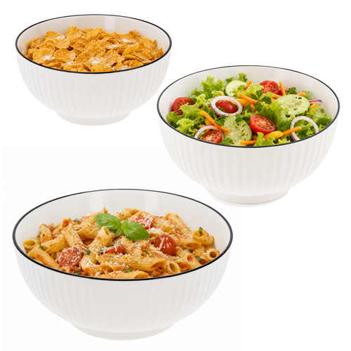White bowls cereal soup - bowls,