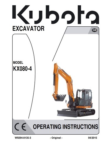 Kubota excavator kx080 - kubota, kx080-4
