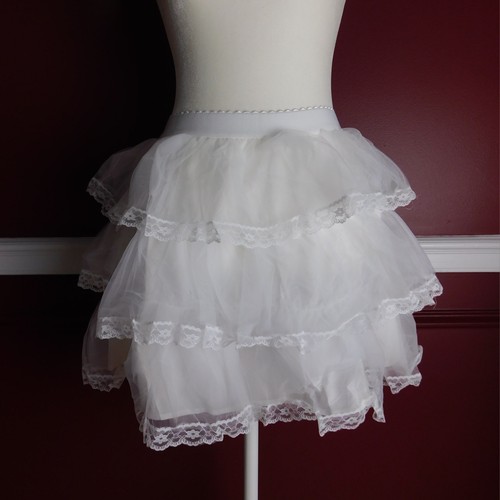 White layered tulle petticoat - layered,