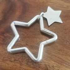 Tiffany & Co. Sterling Silver 925 Star Key Ring Keyring Keychain Chain Vintage