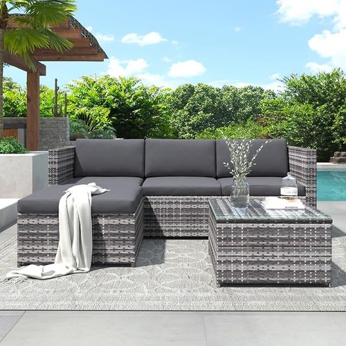 Merax piece rattan - 3,