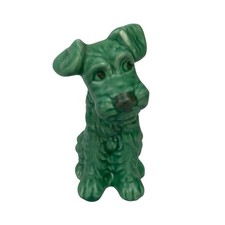 Vintage SYLVAC Scottie Scottish Terrier Dog Figurine ENGLAND 1378 Green Glaze 5"