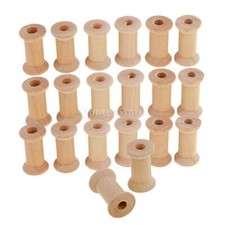 100 Pieces Empty Wooden Spools for Spool Thread Cable Spools