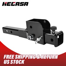Folding 2" Trailer Hitch Mount Shank Tow Adapter Cargo Wheelchair Carrier 500LBS