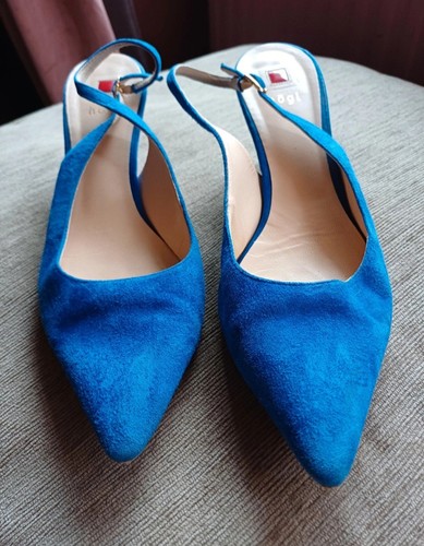 Hogl blue suede slingback - blue,