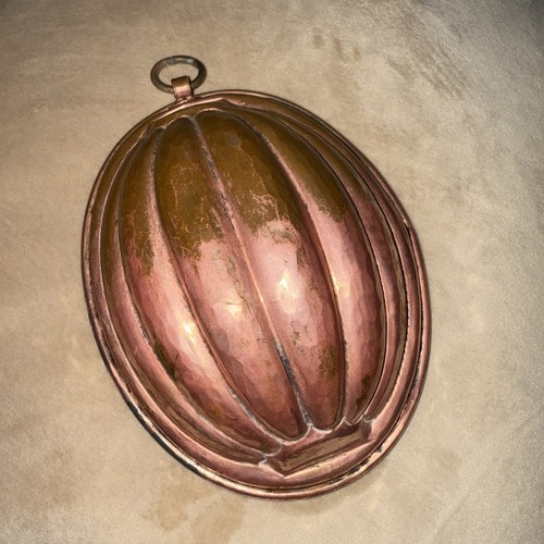 Copper jelly mold oval - copper,