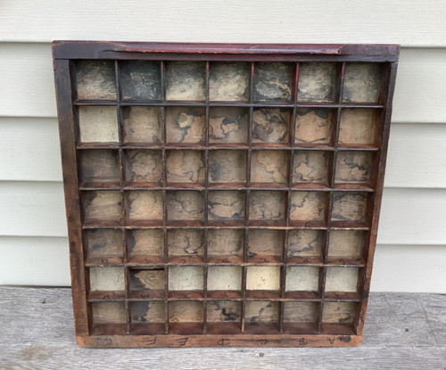 Antique wooden printers drawer - antique,