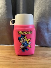 Vintage Disney THERMOS Roughneck Flask Minnie Mouse 1980s Plastic England RARE