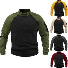 Men Casual Tactical Fleece Jacket Army Hoodie Combat Warm Jumper Security Hoody