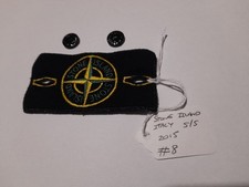 Stone Island  Italy Genuine Authentic Black Badge + 2 buttons  VGC # 8 SS 2015