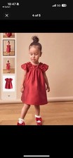 Red Satin taffeta dress Next