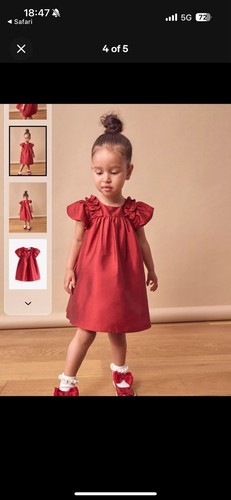 Red satin taffeta - red, next