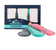 Minky M Cloth Anti-bacterial Cleaning Pad 3pk Limited Edition Grey Pink Green