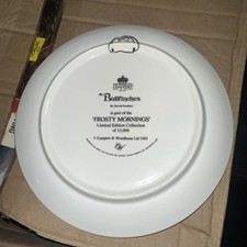 BULLFINCHES COALPORT BIRD COLLECTORS PLATE FROM THE SERIES FROSTY MORNINGS LTD