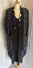 CHESCA Quirky Plus Size 22 24 Black & Grey Cocoon DRESS & JACKET Suit Outfit 