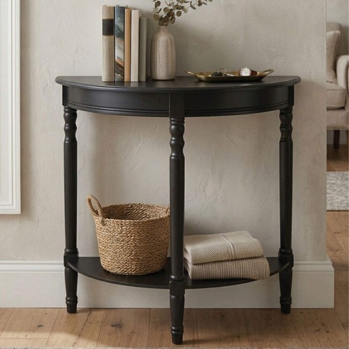 Black wooden half - wooden,