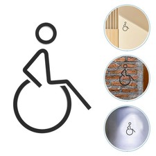  4 Pcs Accessible Toilet Sign