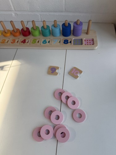 Wooden counting and - counting,