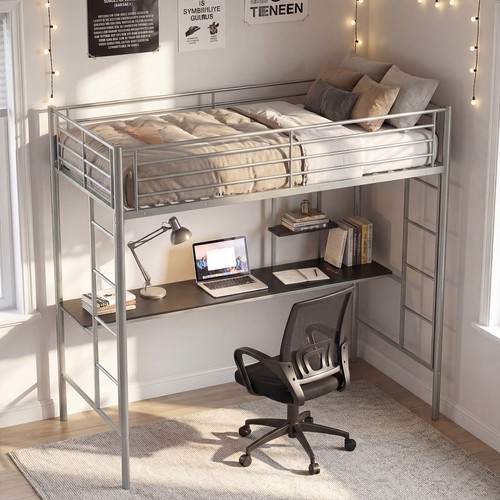 Single loft bed frame with - frame,