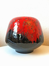 Carstens Pottery Vase Tönnieshof 60s 70s 70s Fat Lava, Pop Bay Jopeko 60s Red