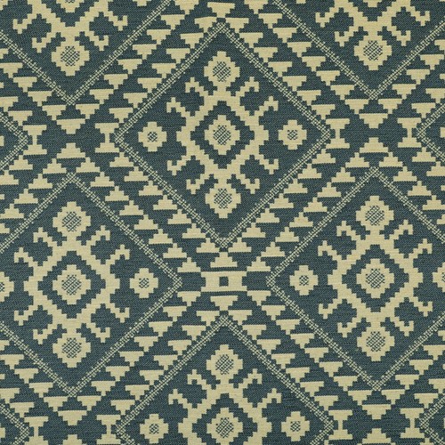 Blue cream kilim aztec - blue,